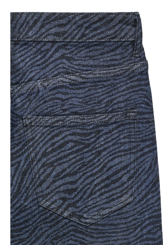 VMTESSA HR WIDE PATTERN MIX JEANS R 10334911 MEDIUM BLUE DENIM/ZEBRA